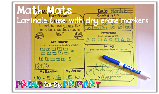 Monthly Math Mats for Daily Math Fact Practice – Proud to be Primary