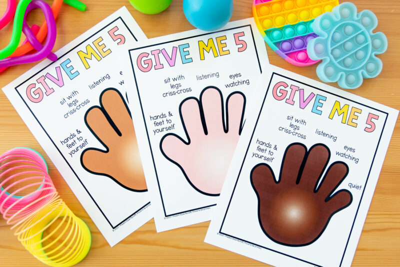 Classroom Management Ideas: The Positive Teacher's Guide - free give me 5 listening posters