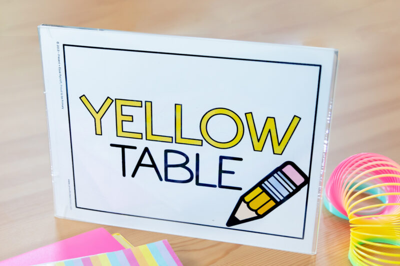 Classroom Management Ideas: The Positive Teacher's Guide - table signs
