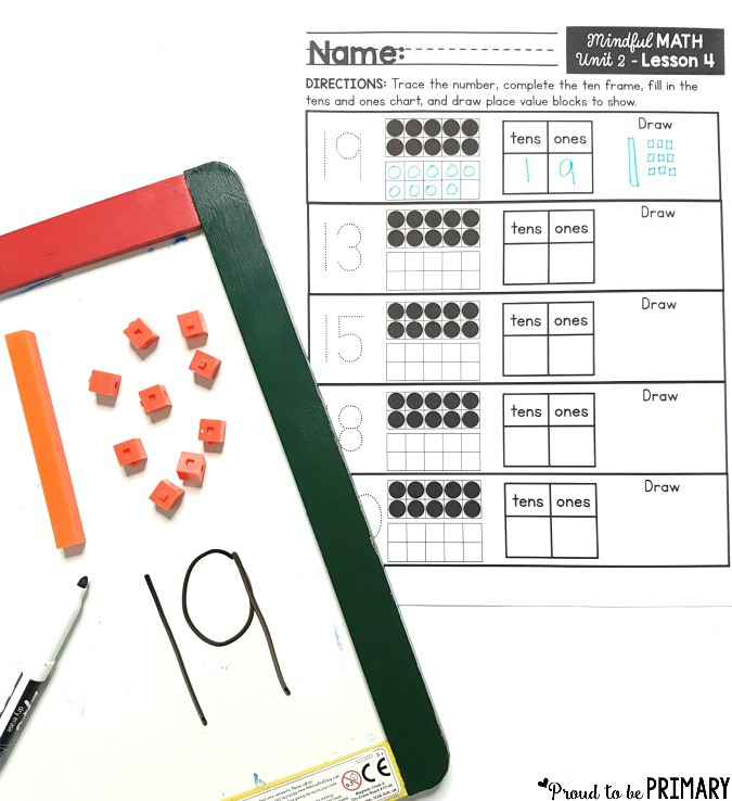 place value worksheets for building number sense to 20