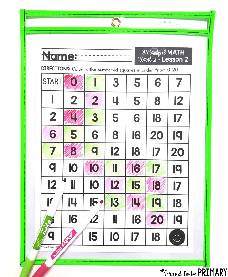 order numbers with this maze worksheet - building number sense to 20