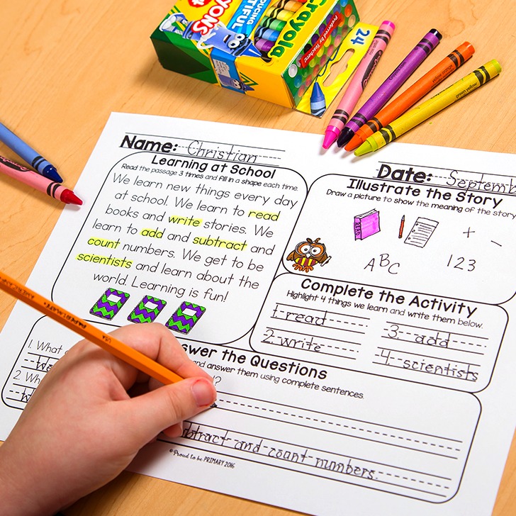 Teaching Reading Comprehension with Printable Activity Mats for K-2
