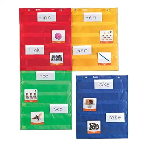 Learning Resources Magnetic Pocket Chart Squares - Set of 4, Classroom Pocket Charts, Classroom/Teacher Organizer, Classroom Supplies, Homeschool Supplies, Teaching Materials,Back to School Supplies