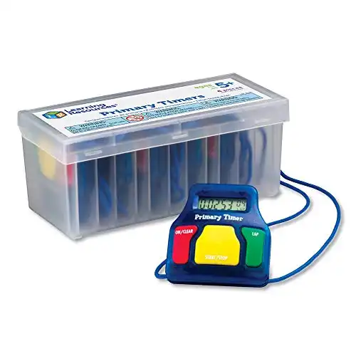 Learning Resources Primary Timers, Classroom Experiment, 1-Minute Functions, Set of 6, Ages 5+