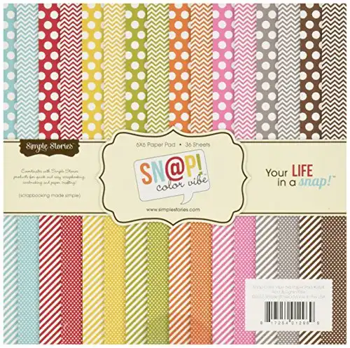 "Sn@p! Color Vibe Collection Paper Pad 6""X6"" 36 Sheets-"